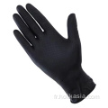 Gants de nitrile noire industriels jetables à 8mil